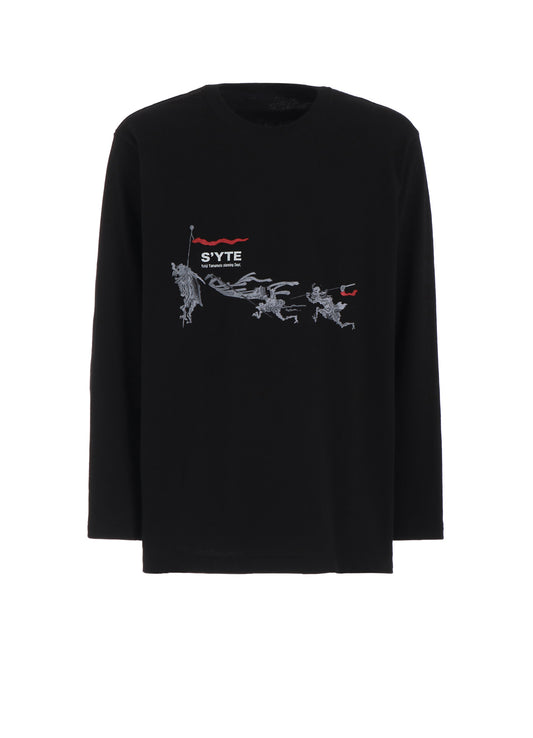 "THREE DEMONS" GRAPHIC LONG-SLEEVED T-SHIRT