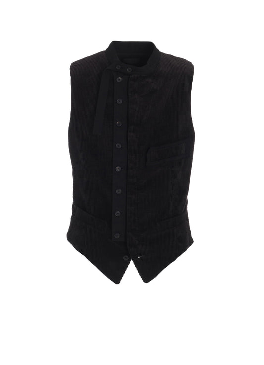 6W SOCCER CORDUROY STAND COLLAR VEST