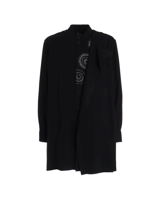 S'YTE X KAZUO KAMIMURA-LADY SNOWBLOOD PRINT LAYERED-FRONT SHIRT