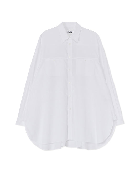 COTTON BROAD CLOTH SHIRT WITH BACK DRAPE DETAIL