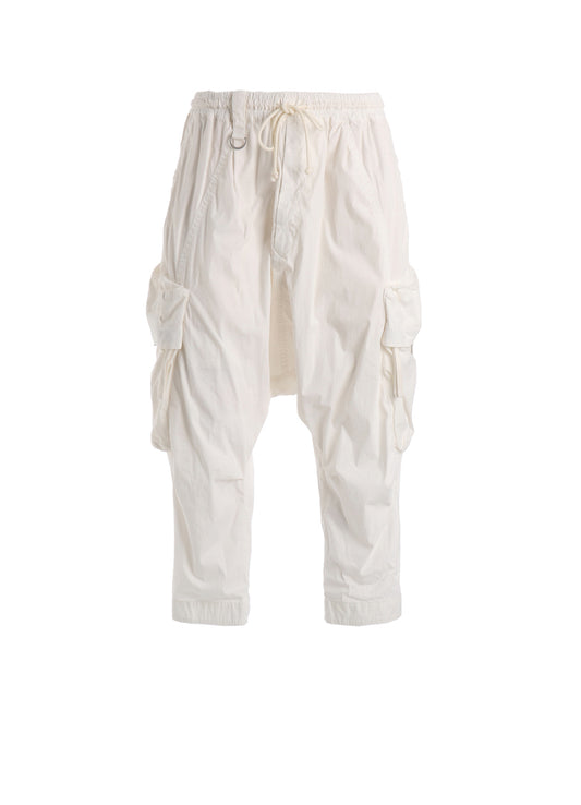 COTTON/NYLON WEATHER CLOTH SAROUEL PANTS WITH GUSSETED POCKETS
