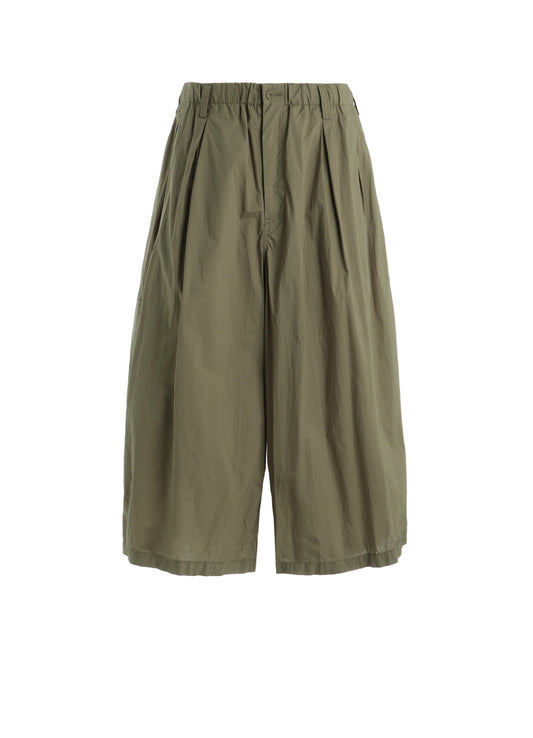 COTTON TYPEWRITER 2-TUCK SIDE-POCKET CULOTTE PANTS