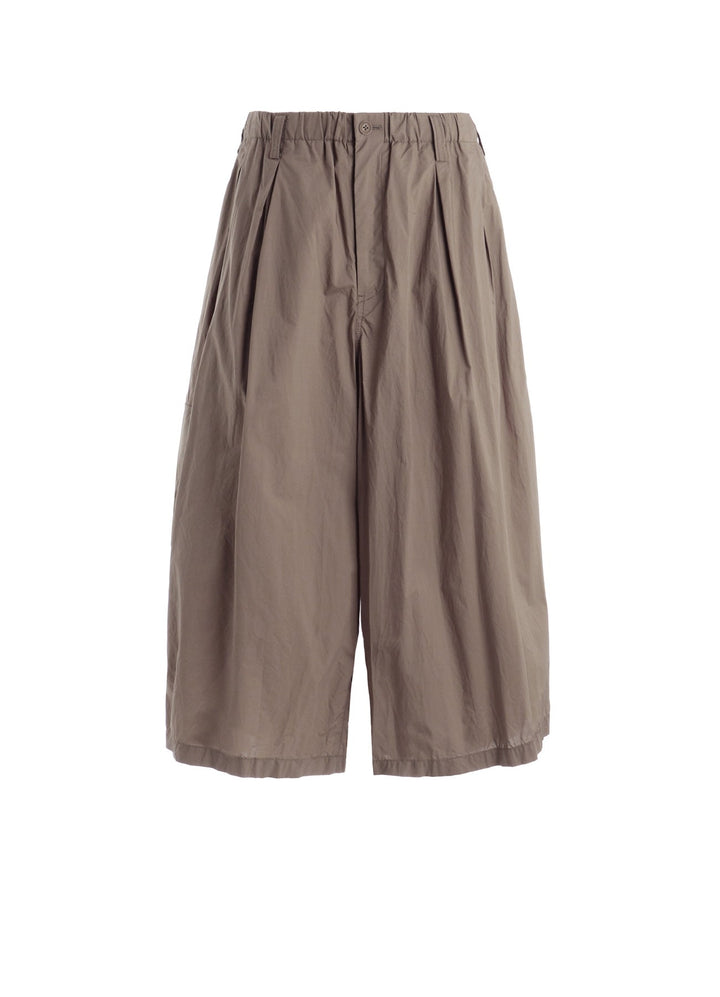 COTTON TYPEWRITER 2-TUCK SIDE-POCKET CULOTTE PANTS