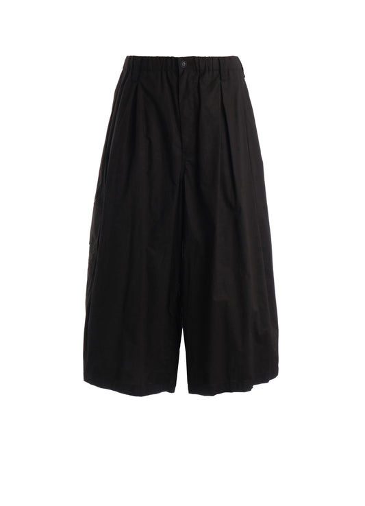 COTTON TYPEWRITER 2-TUCK SIDE-POCKET CULOTTE PANTS