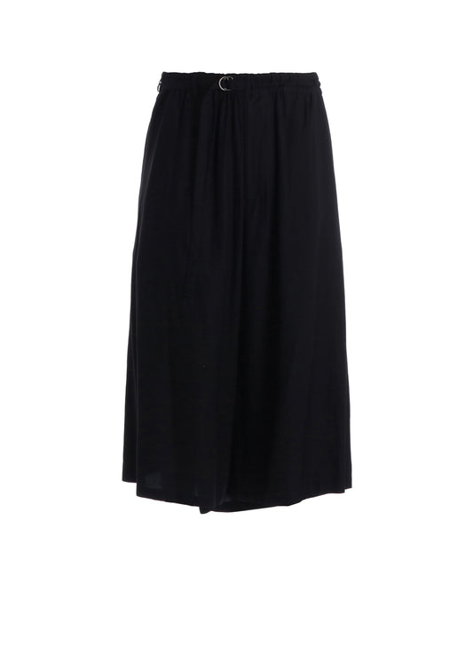 RAYON TWILL STRAPPED HALF‑WRAPPED SHORTS