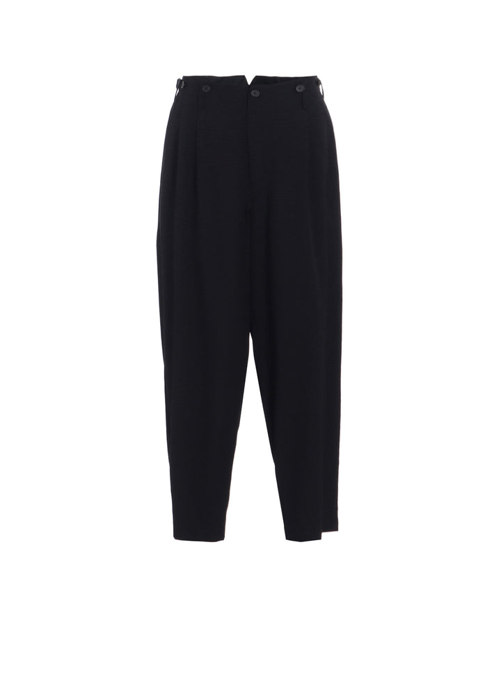 WASHER WOOL GABARDINE 2 TUCK SUSPENDER PANTS