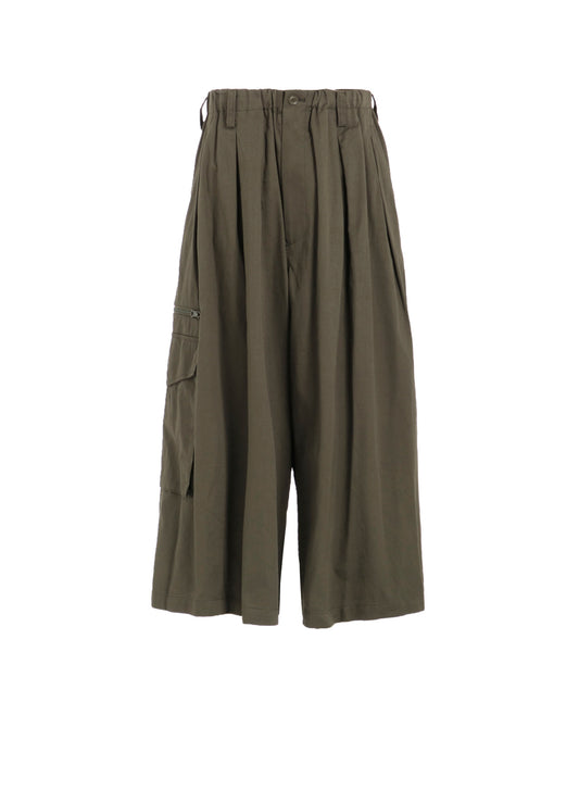 COTTON TWILL CARGO CULOTTE PANTS