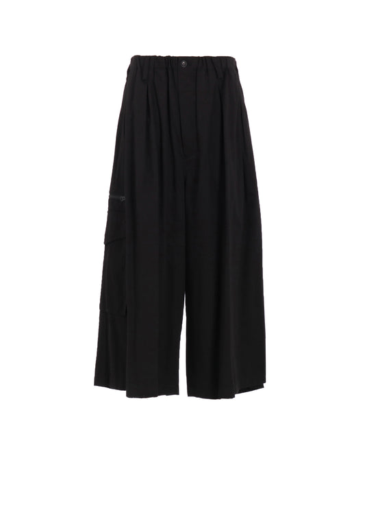 COTTON TWILL CARGO CULOTTE PANTS