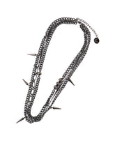 STUDS TRIPLE CHAIN NECKLACE