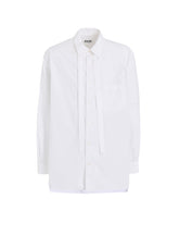 COTTON BROAD RIBON STAND COLLAR SHIRT