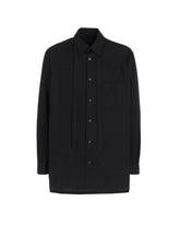 COTTON BROAD RIBON STAND COLLAR SHIRT