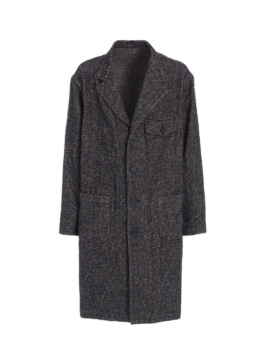 BRUSHED TWILL NEEDLE PUNCH SHOP COAT