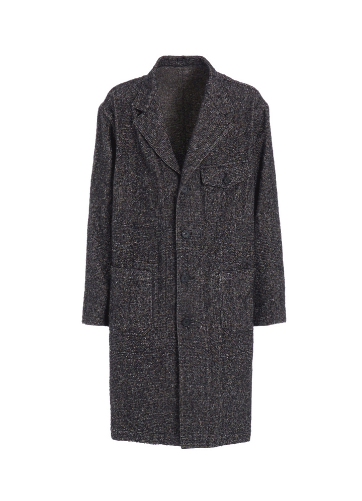 BRUSHED TWILL NEEDLE PUNCH SHOP COAT