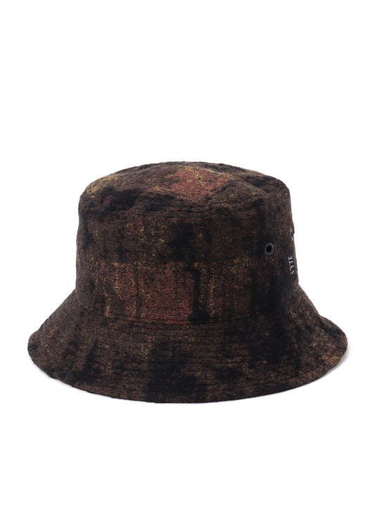 CHECK JACQUARD BUCKET HAT