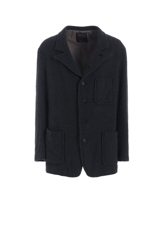 WOOL GAUZE SEMI-PEAKED JACKET