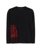 7G WOOL-BLEND INTARSIA MESSAGE PULLOVER