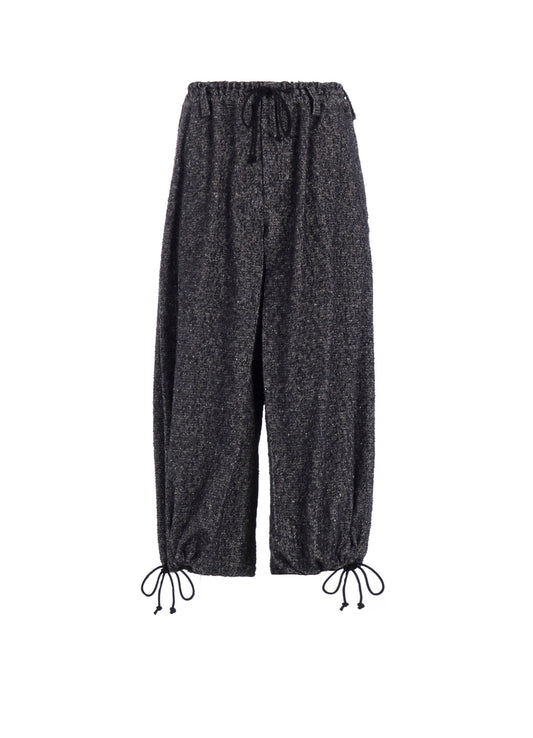 BRUSHED TWILL NEEDLE PUNCH ELASTIC HAKAMA PANTS