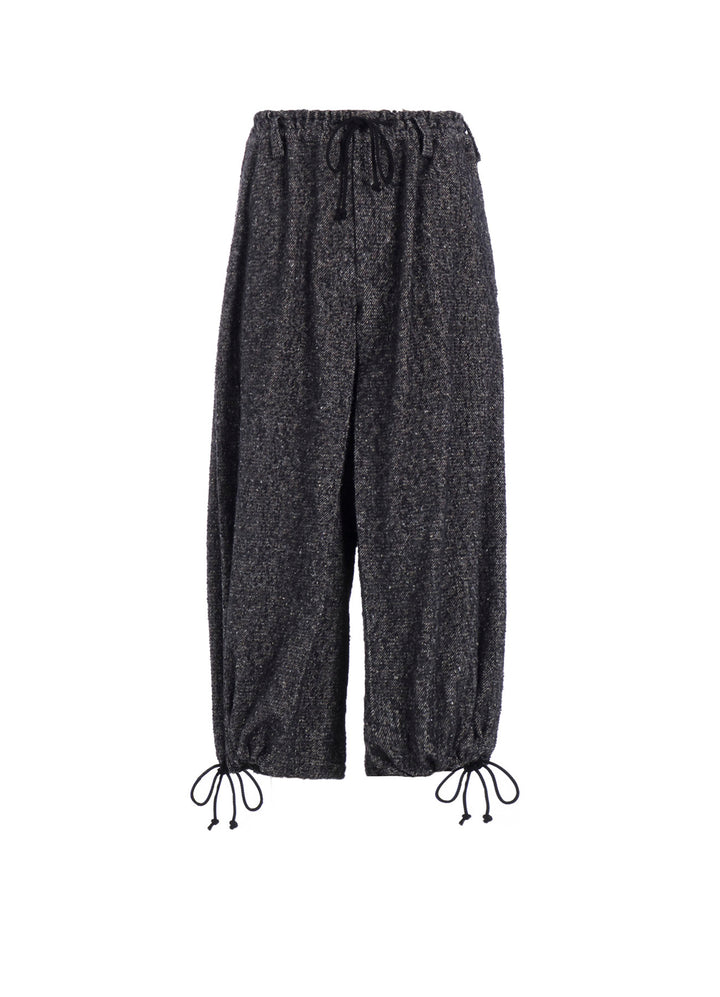 BRUSHED TWILL NEEDLE PUNCH ELASTIC HAKAMA PANTS