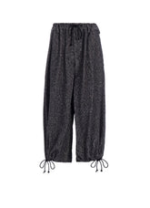BRUSHED TWILL NEEDLE PUNCH ELASTIC HAKAMA PANTS