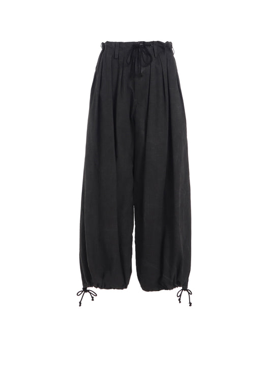 SUBTLE CHECK PIGMENT PRINT BALLON PANTS