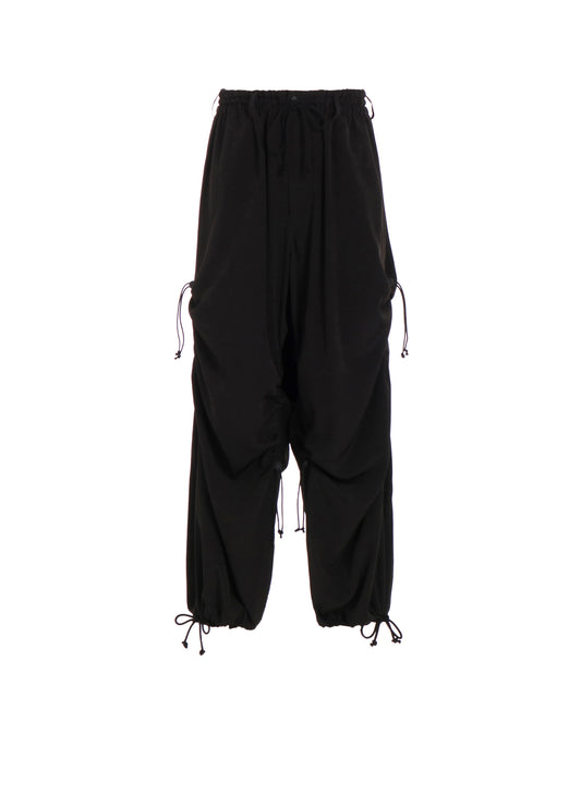 CREPE de CHINE SHIRRING WIDE PANTS