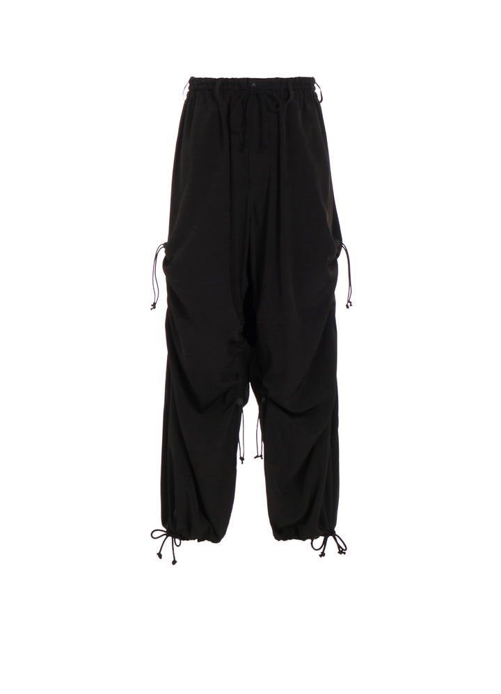 CREPE de CHINE SHIRRING WIDE PANTS