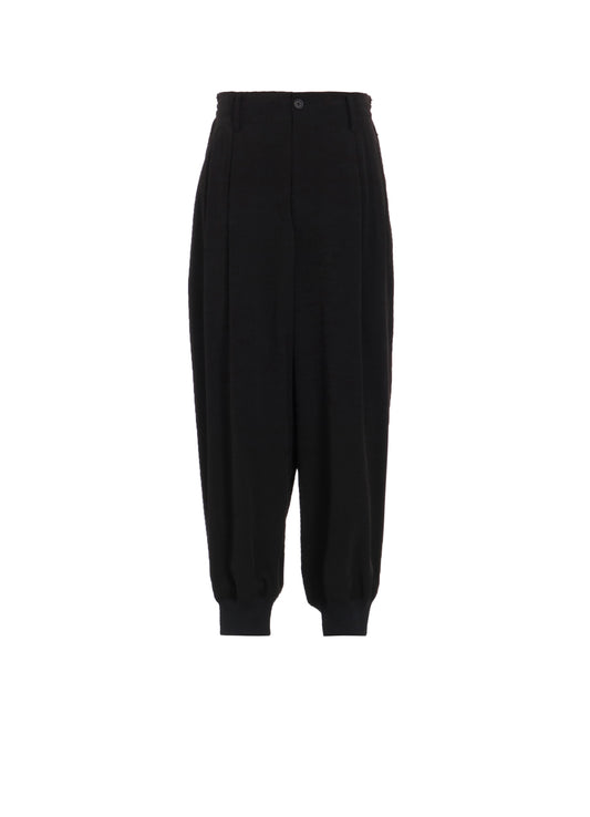 CREPE de CHINE HEM RIB 2 TUCK JOGGER PANTS