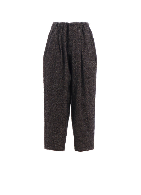 BRUSHED TWILL NEEDLE PUNCH TAPERED PANTS