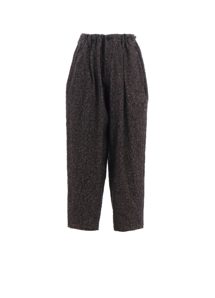 BRUSHED TWILL NEEDLE PUNCH TAPERED PANTS