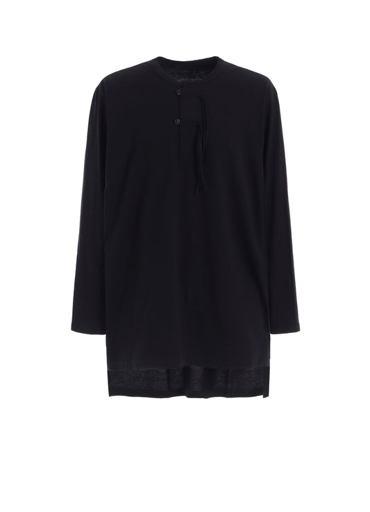30/COTTON JERSEY HENLEY NECK T-SHIRT