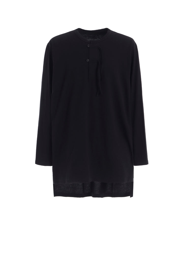 30/COTTON JERSEY HENLEY NECK T-SHIRT