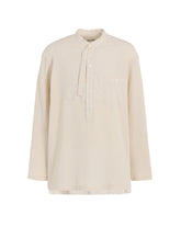 16/THERMAL WAFFLE COMBINATON STAND COLLAR T-SHIRT