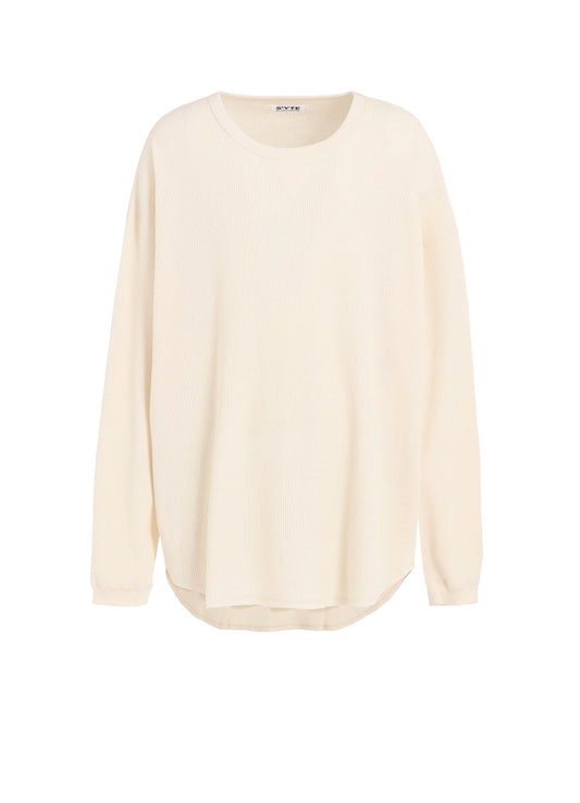 16/THERMAL WAFFLE GUSSET OVERSIZED T-SHIRT