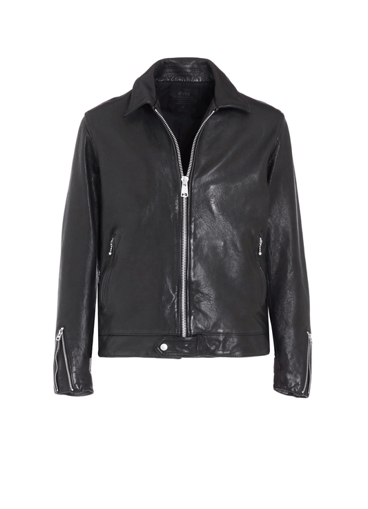 WASHED SHEEP LEATHER CLASSIC SINGLE-BREASTED JACKET