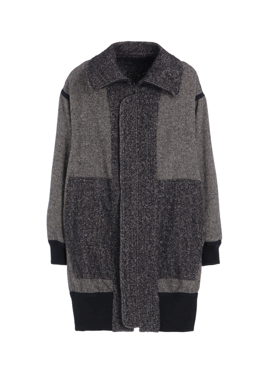 BRUSHED TWILL NEEDLE PUNCH RIVERSIBLE LONG TRUCK TOP