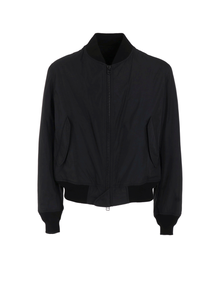 NYLON TWILL REVERSIBLE BOMBER JACKET