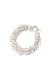 BRASS 4‑ROW CHAIN BRACELET