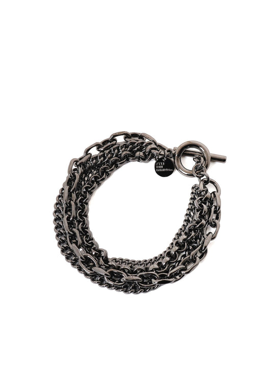 BRASS 4‑ROW CHAIN BRACELET