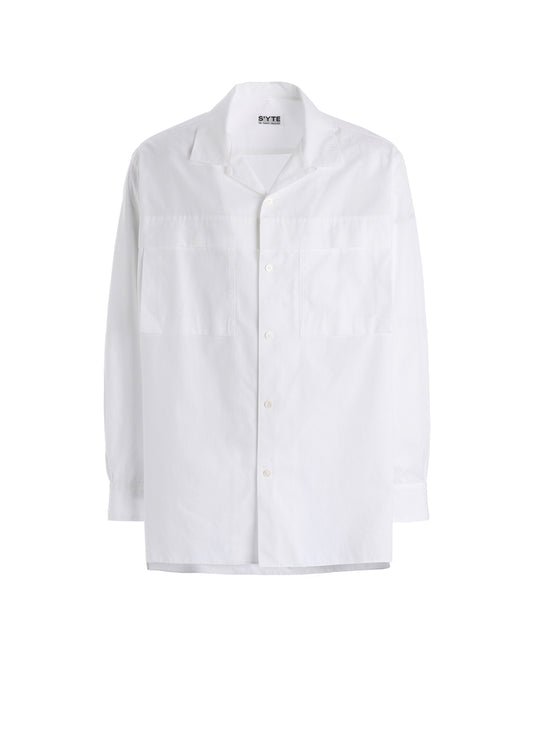 100/2 COTTON BROAD FLOATING POCKETS OPEN COLLAR SHIRT