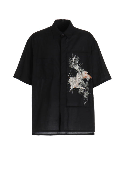 COTTON BAT-ANGEL PIGMENT PRINT SHIRT
