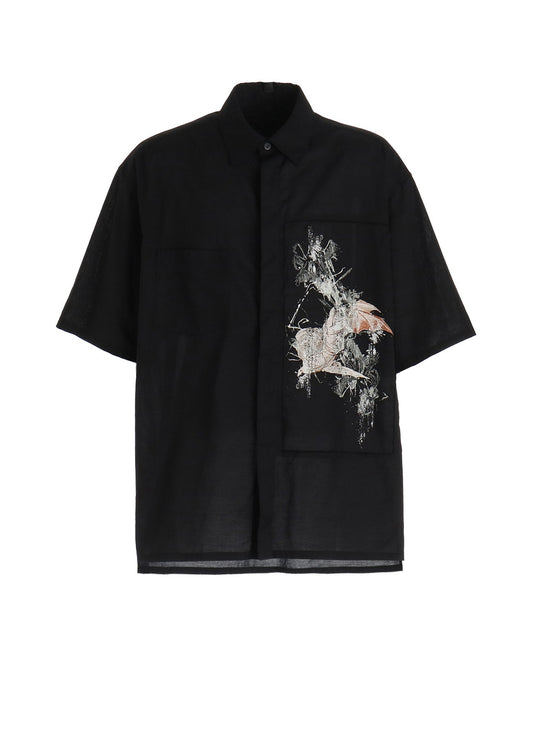 COTTON BAT-ANGEL PIGMENT PRINT SHIRT