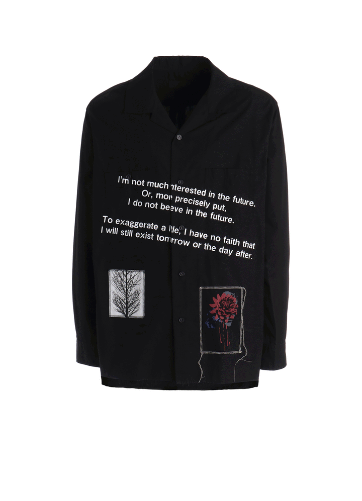100/2 COTTON BROAD MESSAGE PRINT SHIRT