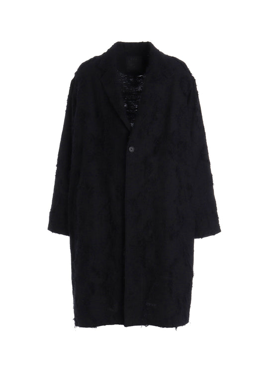 COTTON BOTANICAL SHEER JACQUARD ONE-BUTTON LONG COAT
