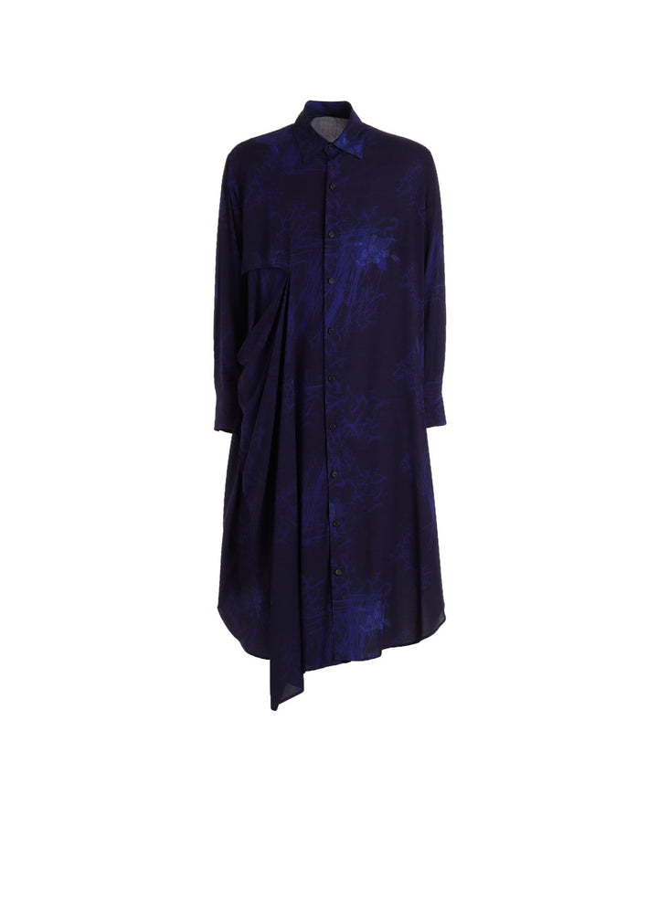 RAYON “Y” LETTER AND INDIAN MOTIF PRINT DRESS