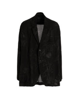 RAYON “Y” LETTER AND SUN‑MOON PRINT RAGLAN JACKET