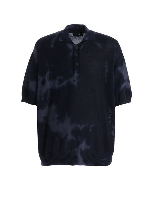 CHUSEN-DYED COMPACT TWIST POLO SHIRT