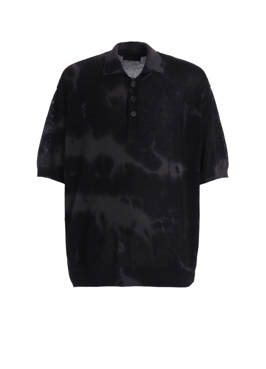 CHUSEN-DYED COMPACT TWIST POLO SHIRT