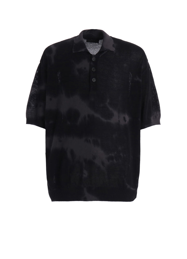 CHUSEN-DYED COMPACT TWIST POLO SHIRT