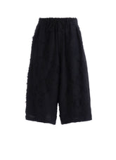 COTTON BOTANICAL SHEER JACQUARD CULOTTE PANTS