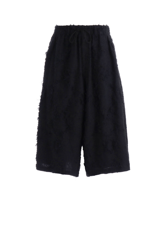 COTTON BOTANICAL SHEER JACQUARD CULOTTE PANTS